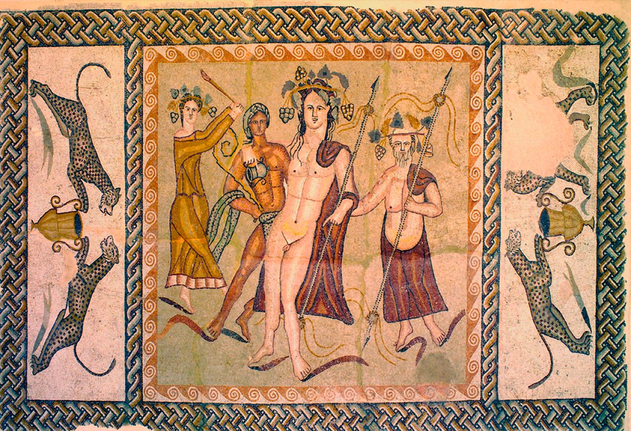Mosaico del Triclinium de La Casa de Baco - ©Museo Arqueológico Regional de Alcalá de Henares / Comunidad de Madrid